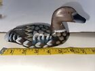 Vintage Hand Carved and Hand Painted Wooden Duck Figure ( Paint Chipping) 7” M67