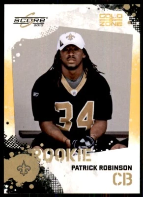 2010 Score Gold Zone Patrick Robinson Rookie /299 New Orleans Saints #379 - Image 1 of 2