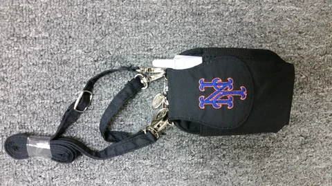 New York Mets MLB Purse Plus Black Phone ID Case Wallet Charm 14 Cover