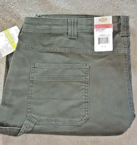 Dickies 24 Women's Reg Flex Double Front Carpenter Pant Straight Fit Moss Green - Picture 1 of 3