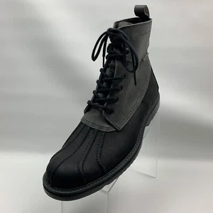 Wolverine Ankle Boots W40238 Black Leather Gray Suede Round Toe Lace Up 12M NEW - Picture 1 of 13