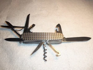 VICTORINOX SWISS ARMY KNIFE * TITANIUM SCALES & 14 FUNCTIONS * WAS $250 REDUCED! - Picture 1 of 24