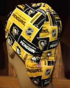 Pittsburgh Penquins sq Custom Made Construction, Welder, Pipe-fitter, Biker Hat - Picture 1 of 2