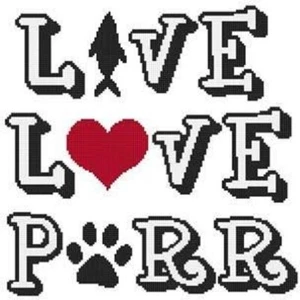 Live Love Purr~Cross Stitch Wonders - Picture 1 of 1
