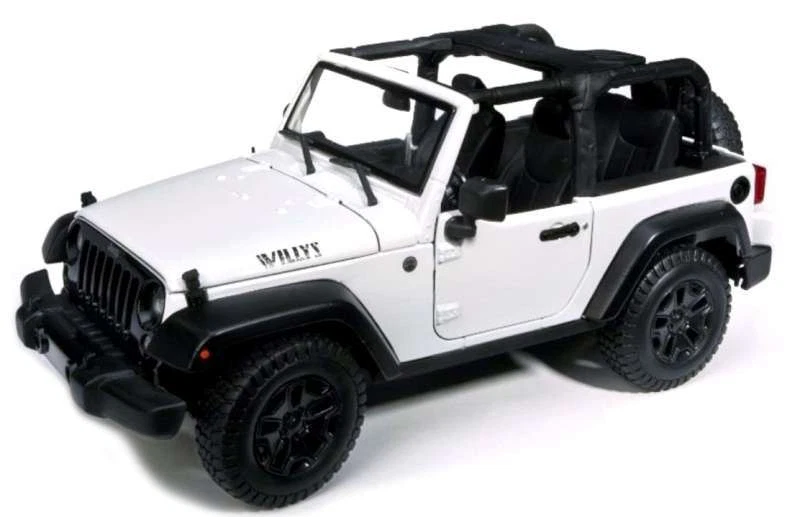 Jeep Wrangler Maisto techo abierto 2014 - blanco escala 1:18 Foto 1 de 1