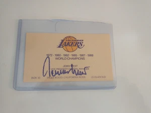 LA Lakers Jerry West signierte Vintage Visitenkarte kein Echtheitszertifikat - Bild 1 von 2