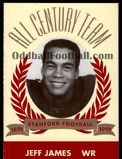 1991 STANFORD CARDINAL ALL-CENTURY JEFF JAMES STANFORD CARDINAL