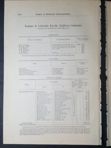 1896 railroad paper Kansas & Colorado Pacific Railway Council Grove Salina train - Picture 1 of 6