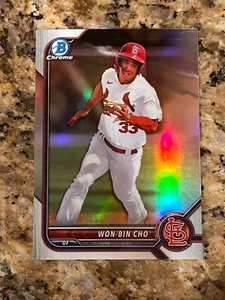 2022 Bowman Draft Chrome Won-Bin Cho SP Refractor Cardinals Prospect BDC-65 - Picture 1 of 2
