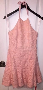 Nwt $338 BCBG Max Azria Basanti Peplum Floral Tule Pink Cocktail Dress Women's 6 - Picture 1 of 9