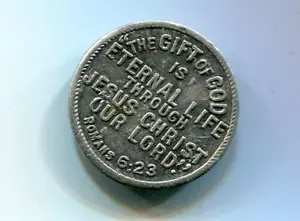 Evangelium Münze Glaube an den Herrn Geschenk Gottes Vintage religiöse Bibel 7/8" Medaille - Bild 1 von 2