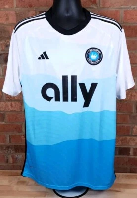adidas 2024-25 Charlotte FC Mens Size 2XL Stadium Home Jersey NEW  - Image 1 of 4