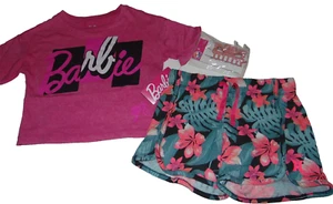 ~¡Nuevo con etiquetas Conjunto de flores Barbie & Hurley para niñas con clip para el cabello! Talla 6X Súper Linda:)~ - Imagen 1 de 4