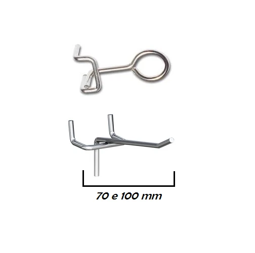 GANCI PANNELLO FORATO PORTAUTENSILI PORTA ATTREZZI OFFICINA ANELLO E DRITTO - Immagine 1 di 1