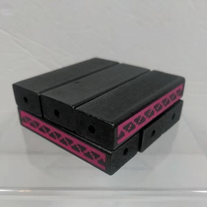 6 Donkey Kong JENGA replacement parts pieces blocks black pink Game Crafts - Picture 1 of 5