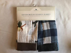 Little Unicorn Cotton Muslin Security Blanket Cat And Jack Plaid 2 Pack New Gift - Picture 1 of 3