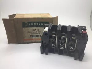 New Crabtree BD O/L Overload Relay BD-15 0.37-0.55Amp 0.37Amp-0.55Amp 20000B - Picture 1 of 9
