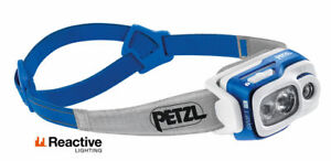 PETZL Swift RL Headlamp 900 lumens, Reactive Lighting Technology Blue New
