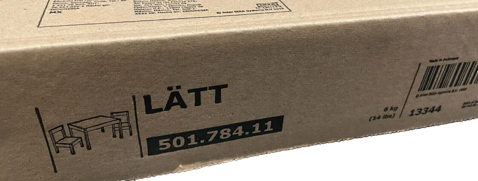 LATT LÄT 儿童桌 2 椅子,白色/松木 - 全新 — 第 1/1 张图片