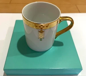 Tiffany & Co. Imperial Frank Lloyd Wright Mug Gold Rims H9cm D7.5cm w/Box New - Picture 1 of 7