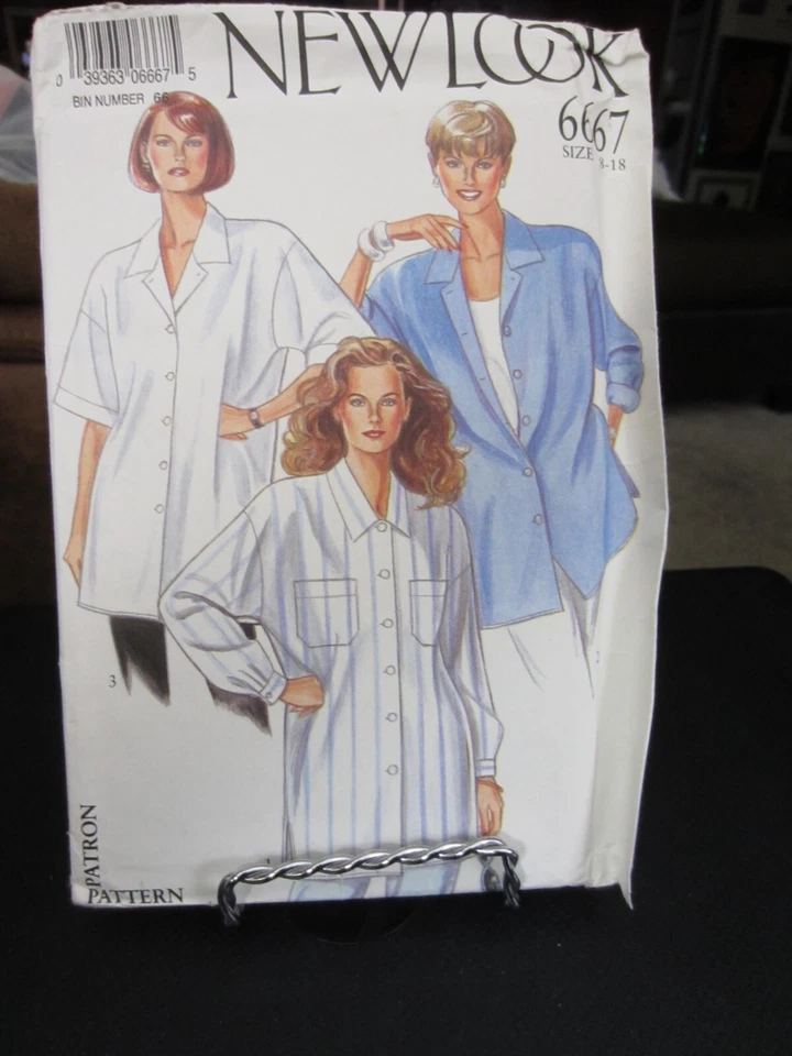 New Look 6667 Misses Shirt Blouses Pattern - Size 8-18 / Bust 31.5 to 40 - Image 1 of 1