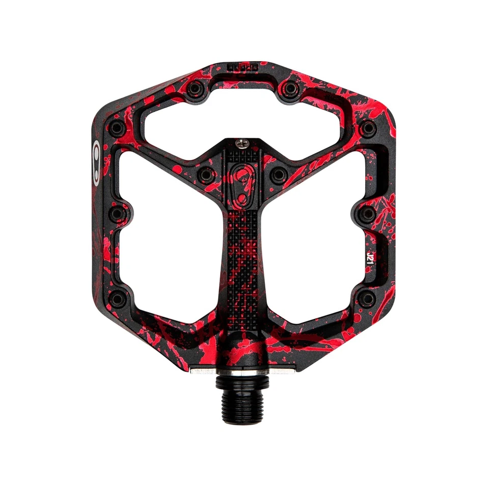 Crankbrothers Stamp 7 Bike Pedals - Splatter Red Paint - Limited Edition