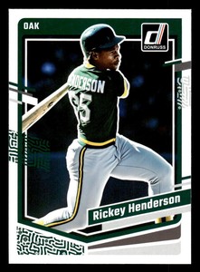 2023 Donruss Base #189 Rickey Henderson - Oakland A's