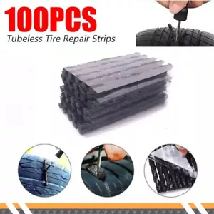 100* Tire Repair Plugs Car Tire Puncture Recovery Tyre Tubeless Seal Plug Strips - Picture 1 of 8