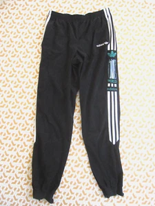 Pantalon Adidas One World Sport 80'S Noir Velour Survetement vintage - 14 ans - Picture 1 of 6