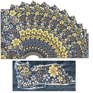 10 Pcs Iron on Patches for Jeans Floral Iron on Repair Patches Strong Inside ... - Picture 1 of 7
