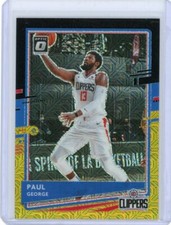 2020-21 Donruss Optic Basketball Choice Black Gold Prizm #3 Paul George #4/8