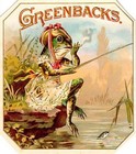 FISHING FROG ANTIQUE CIGAR BOX LABEL T SHIRT SMALL-XXXLARGE (F)