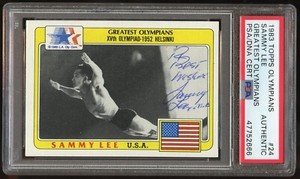Sammy Lee #24 signed autograph auto 1983 Topps Greatest Olympians Card PSA Slab
