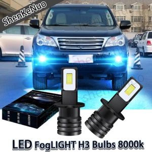 2x H3 LED 8000k Ice Blue 40W Fog Light Lamp Bulbs For Lexus GX470 2003 2004-2009 - Picture 1 of 9