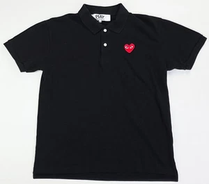 Play Comme Des Garcons Japanese XL (US Medium) Mens Embroidered Chest Logo Polo - Picture 1 of 10