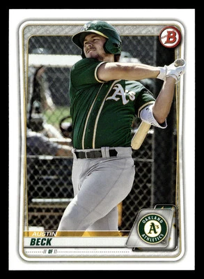 Austin Beck 2020 Bowman #BP-16 Oakland Athletics ROOKIE RC *012 - Image 1 of 2