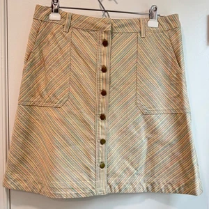 Pilcro and the Letterpress Skirt A-Line Striped Button Front Pockets Casual 14 - Picture 1 of 8