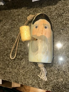 Vintage handbemalt dekorativ mit Kapitän mit Pfeife Hummer Krabbenfalle Boje Schwimmer 11 Zoll - Bild 1 von 7