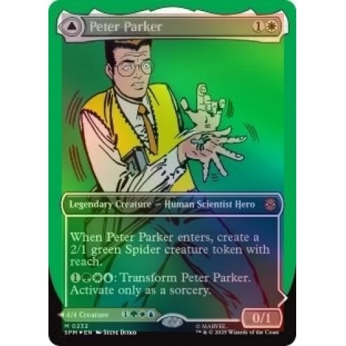 Foil Peter Parker (borderless) (232) M/NM Magic MTG Marvel's Spider-man - Image 1 of 1