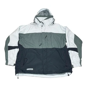 VINTAGE Columbia Core Jacket Mens XL Gray Green Black Interchange Hooded Convert - Picture 1 of 20