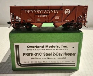 Overland Models HO Scale Brass H-31 C' 2 Bay Hopper Pennsylvania #221973 - Bild 1 von 8