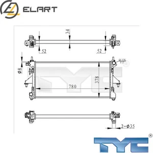 RADIATOR ENGINE COOLING 709-0020-R FOR FIAT DUCATO/Van/Platform/Chassis/Bus 3.0L - Picture 1 of 6