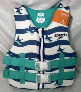 Chaleco Salvavidas Speedo Juvenil - Azul/Blanco Junior 50-90 Libras NUEVO - Imagen 1 de 7