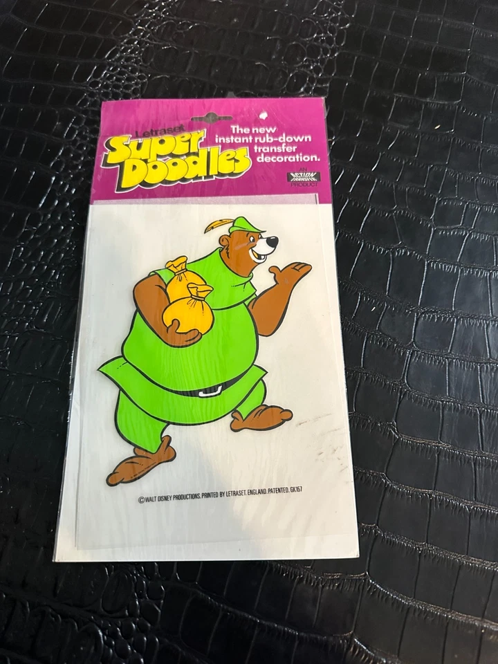 Calcomanía sellada vintage DISNEY ROBIN HOOD - LITTLE JOHN sin usar (M8928) Foto 1 de 1