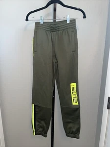 Nike Big Boys Thermal Elite Basketball Pants Volt Large Green - Picture 1 of 4