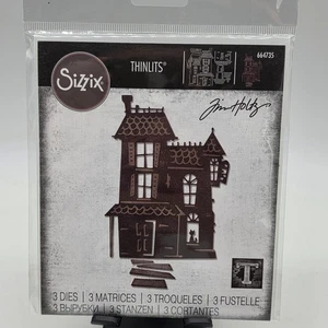 Troqueles de corte Tim Holtz HAUNTED Halloween House Sizzix 664735 Thinlits - Imagen 1 de 5