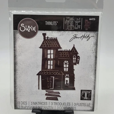 Tim Holtz HAUNTED Halloween House Sizzix 664735 Thinlits Cutting Dies - Image 1 of 4
