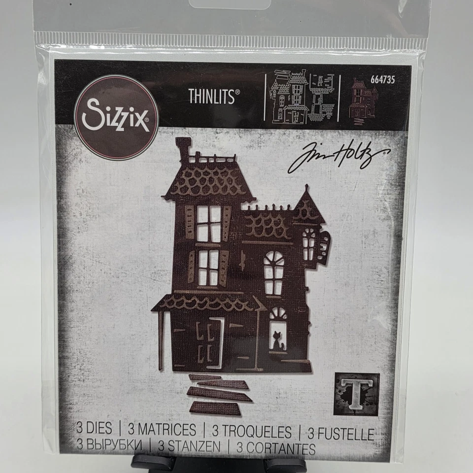 Tim Holtz HAUNTED Halloween House Sizzix 664735 Thinlits Cutting Dies - Image 1 of 4