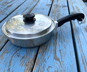 Vintage Saladmaster 9" Stainless Steel Skillet Saute Frying Pan w/ Vapo Lid - Picture 1 of 18