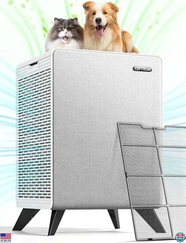 Purificador de aire para habitaciones grandes 2250 pies² - Elimina humo, alergias, olores, HEPA Foto 1 de 4